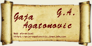 Gaja Agatonović vizit kartica